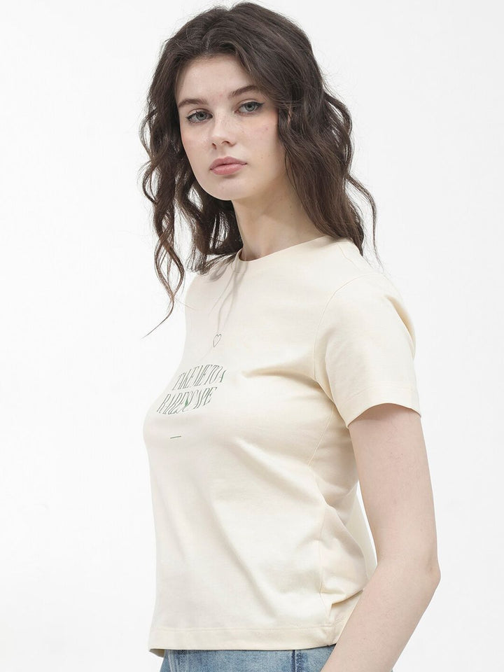 RAREISM Round Neck Short Sleeves Cotton T-shirt