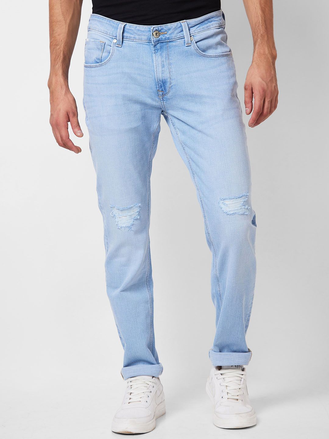 SPYKAR Men Mildly Distressed Heavy Fade Jeans