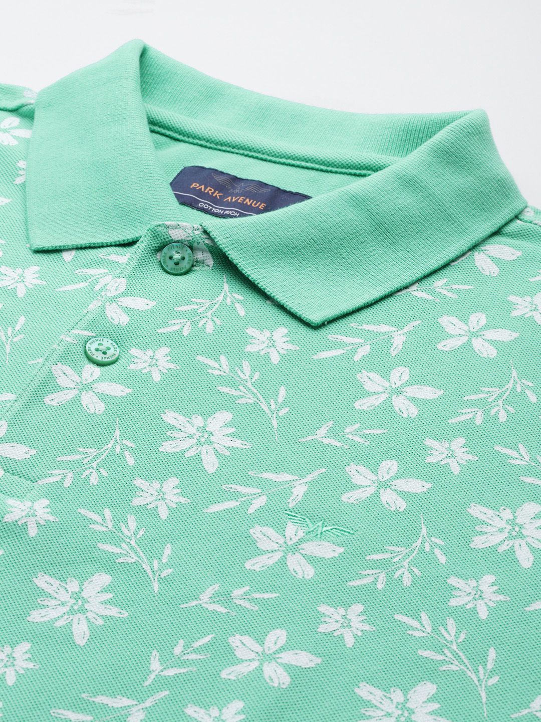 Park Avenue Floral Printed Polo Collar T-shirt