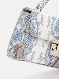 Lino Perros Snake Skin Textured Structured Sling Bag
