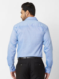 Raymond Contemporary Fit Self Design Cutaway Collar Cotton Formal Shirt