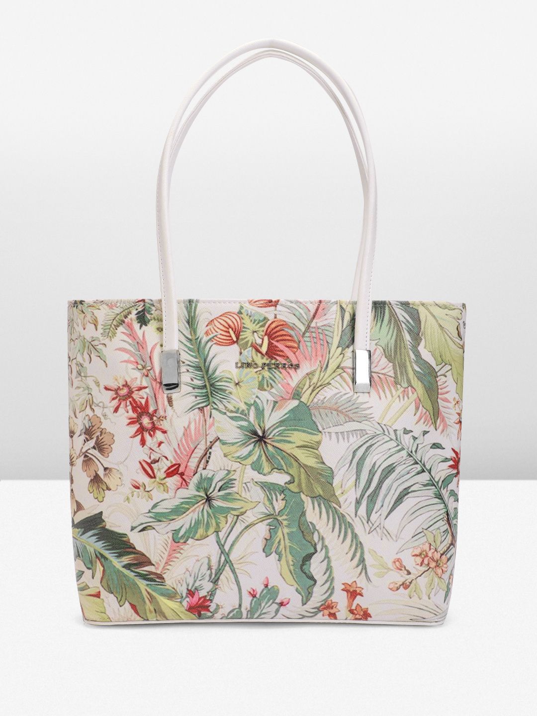 Lino Perros Floral Printed Structured Shoulder Bag