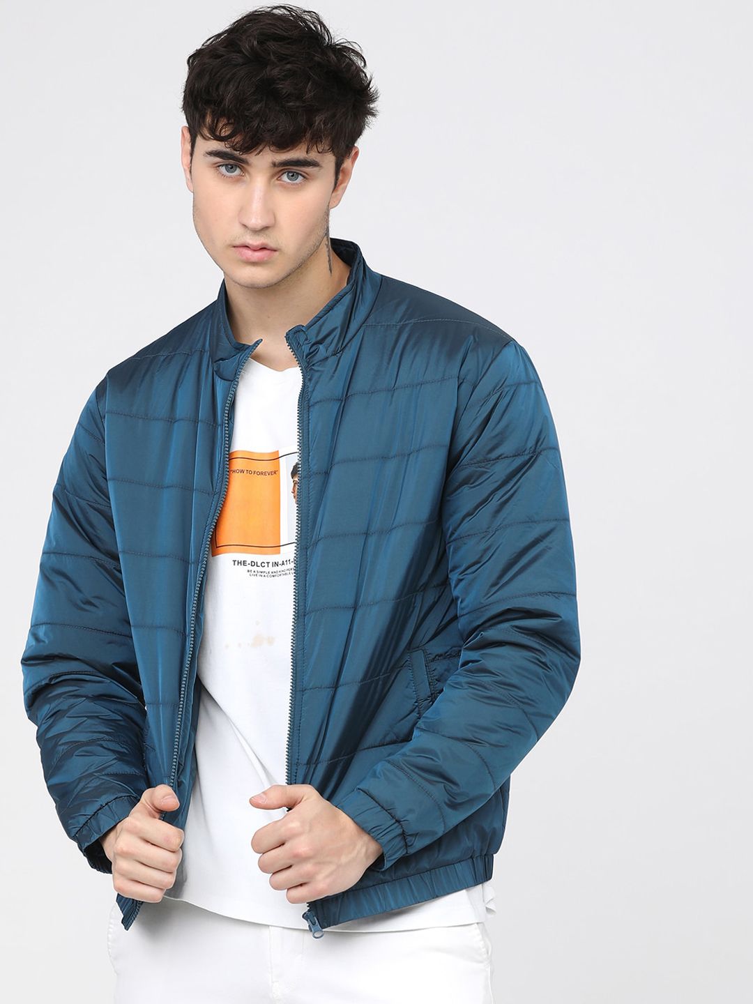 HIGHLANDER Men Green Solid Puffer Jacket