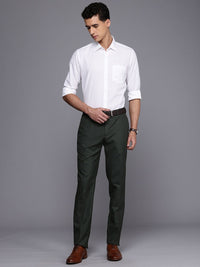 Raymond Men Textured Slim Fit Formal Trousers