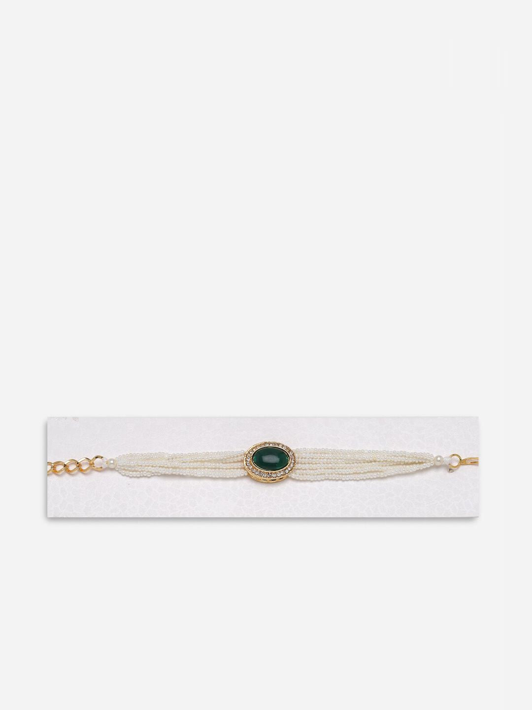 Set PANASH 2 Rakhis Bertatah Batu &amp; Manik Bersalut Emas Dengan Roli Chawal