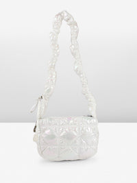 DressBerry Quilted Shoulder Bag with Iridescent Finish