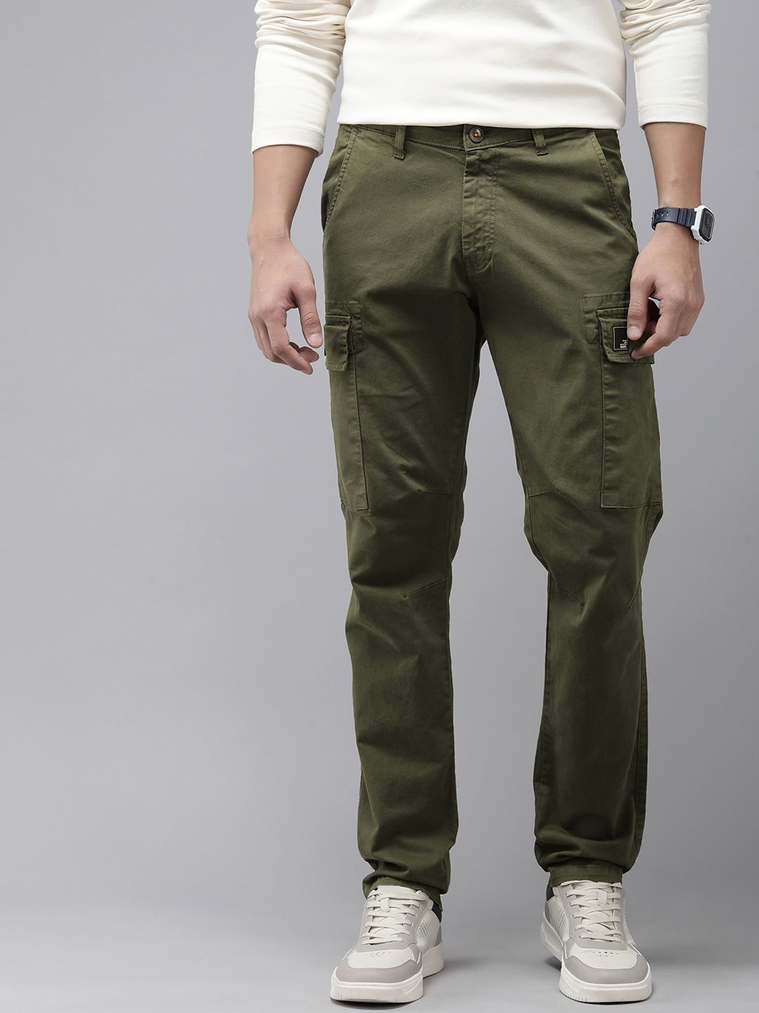 SPYKAR Men Regular Fit Cargos Trousers