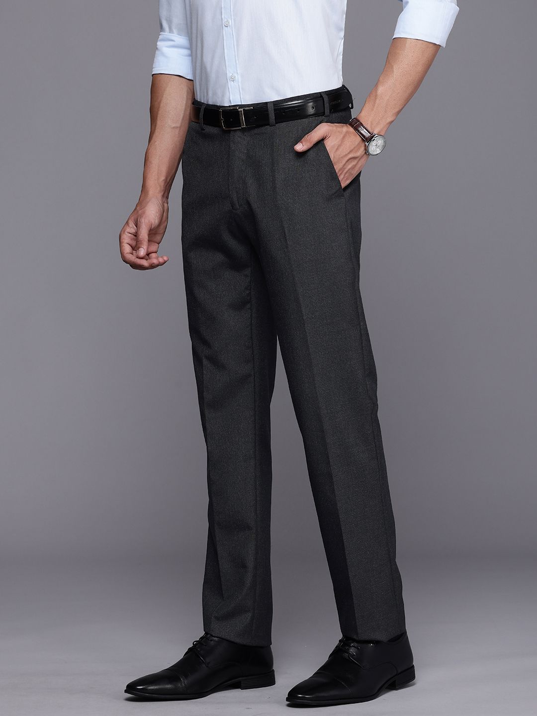 Raymond Men Slim Fit Formal Trousers