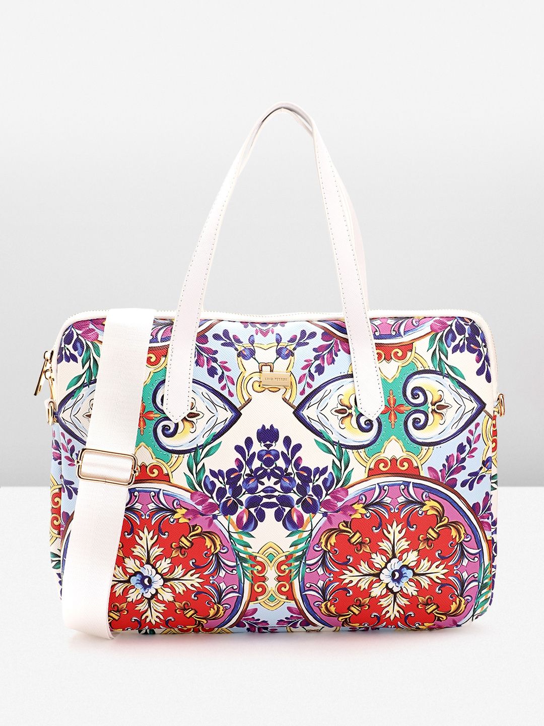 Lino Perros Women Floral Printed Laptop Bag- Upto 16 Inch