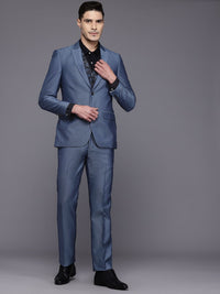 Raymond Party Blazer & Trouser With Woven Design Waistcoat