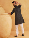 SOJANYA Ethnic Motifs Foil Printed Regular Kurta With Churidar