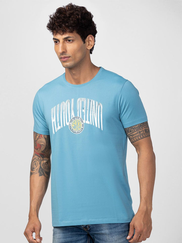 SPYKAR Men Typography Printed T-shirt