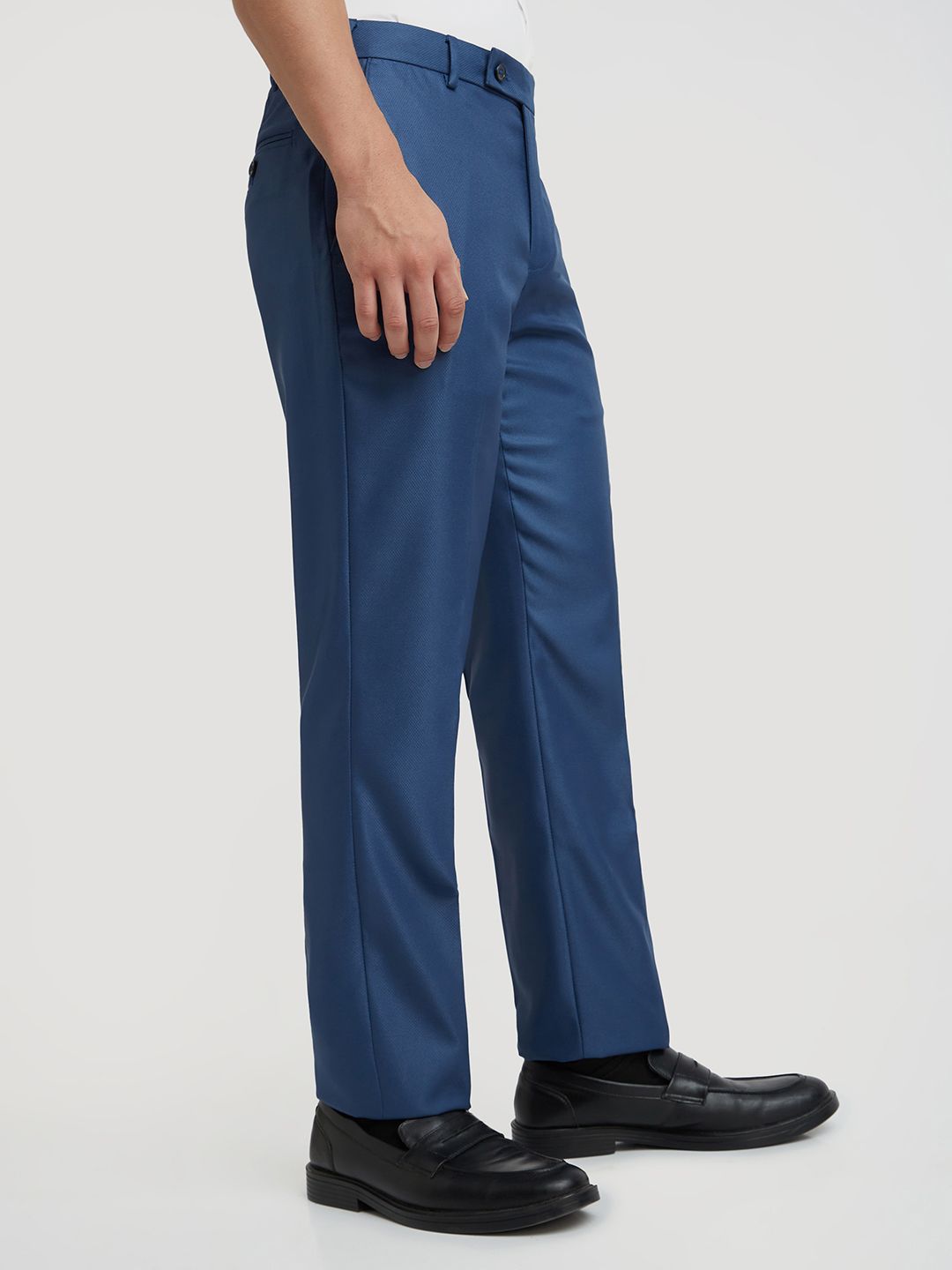 Park Avenue Men Textured Formal Trousers