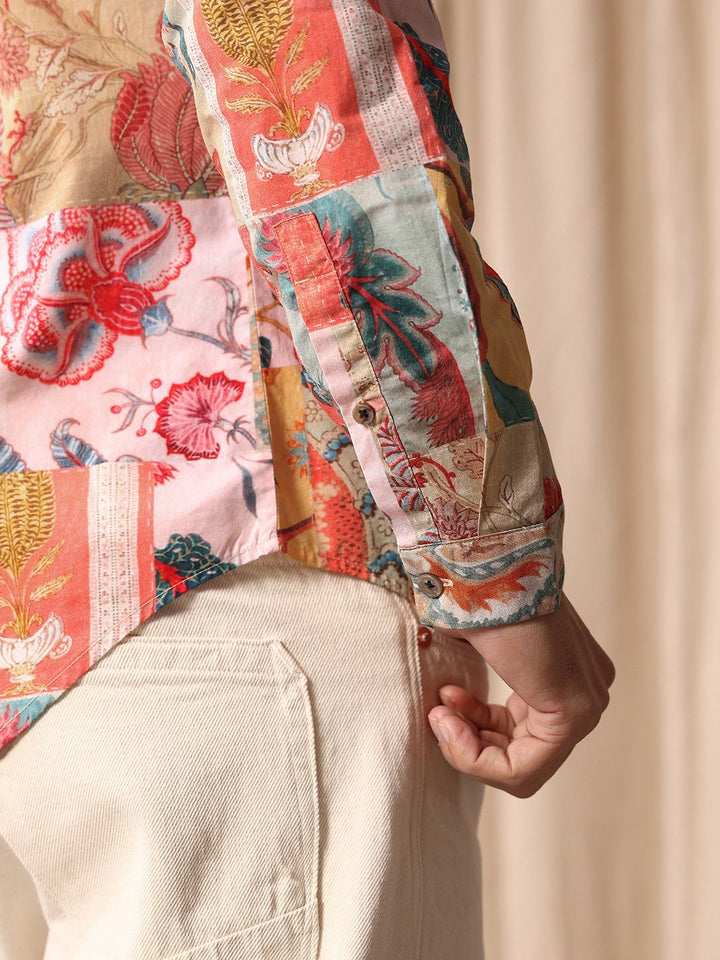 Mr Bowerbird Pure Cotton Tailored Fit Floral Printed Casual Shirt