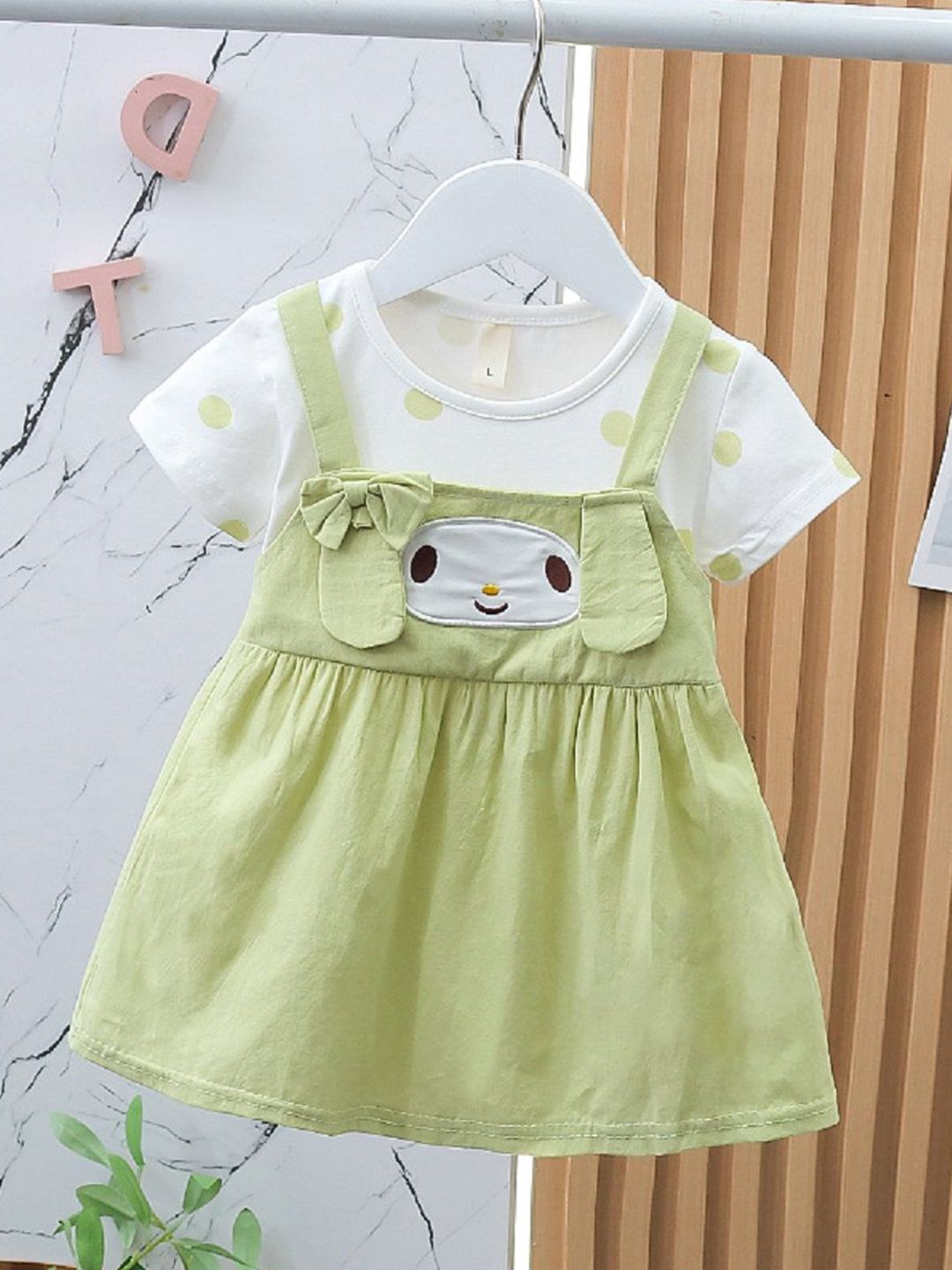 YK Girls Cotton Pinafore Dress