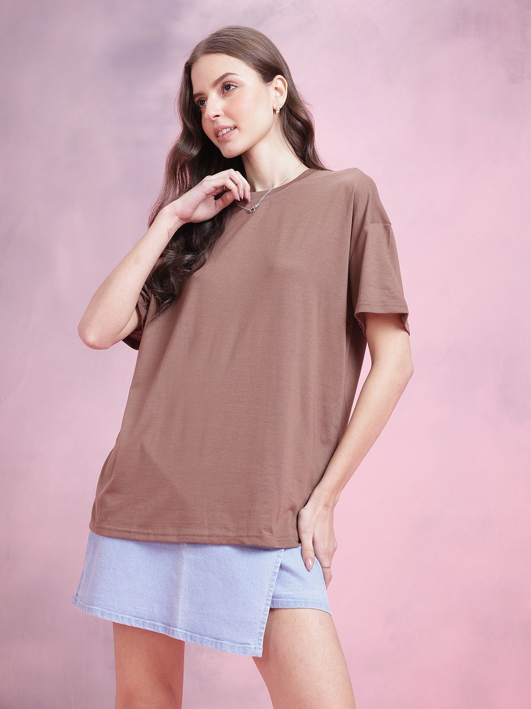 DressBerry Drop-Shoulder Oversized T-shirt