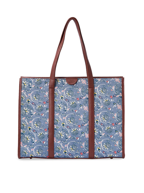 TEAL BY CHUMBAK Floral Printed Oversized Shoulder Bag