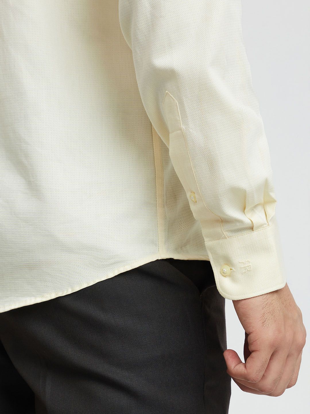 Raymond Men Pure Cotton Textured Slim Fit Formal Shirt