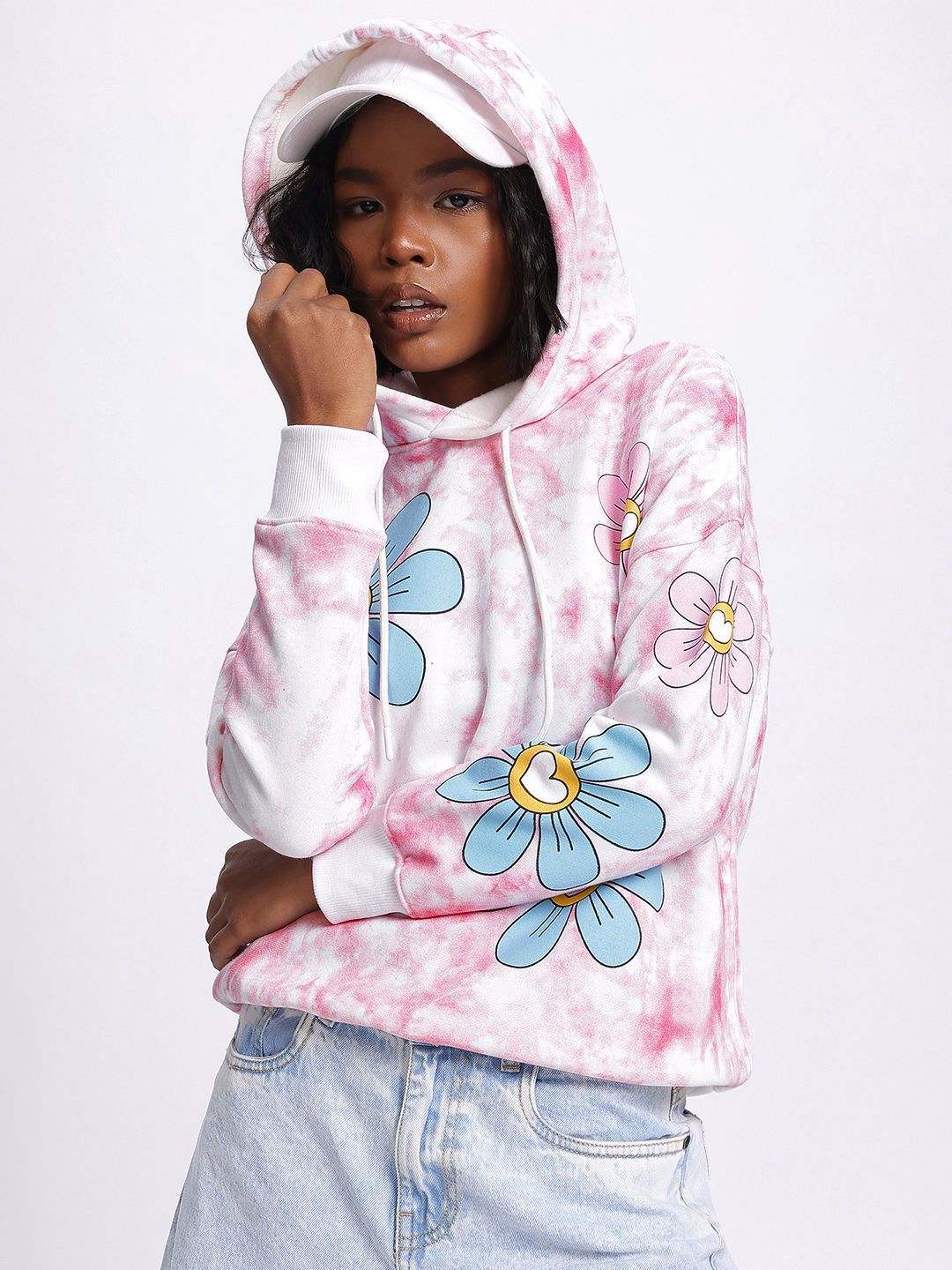 DressBerry Dye Delight Tie-Dye Hooded Sweatshirt