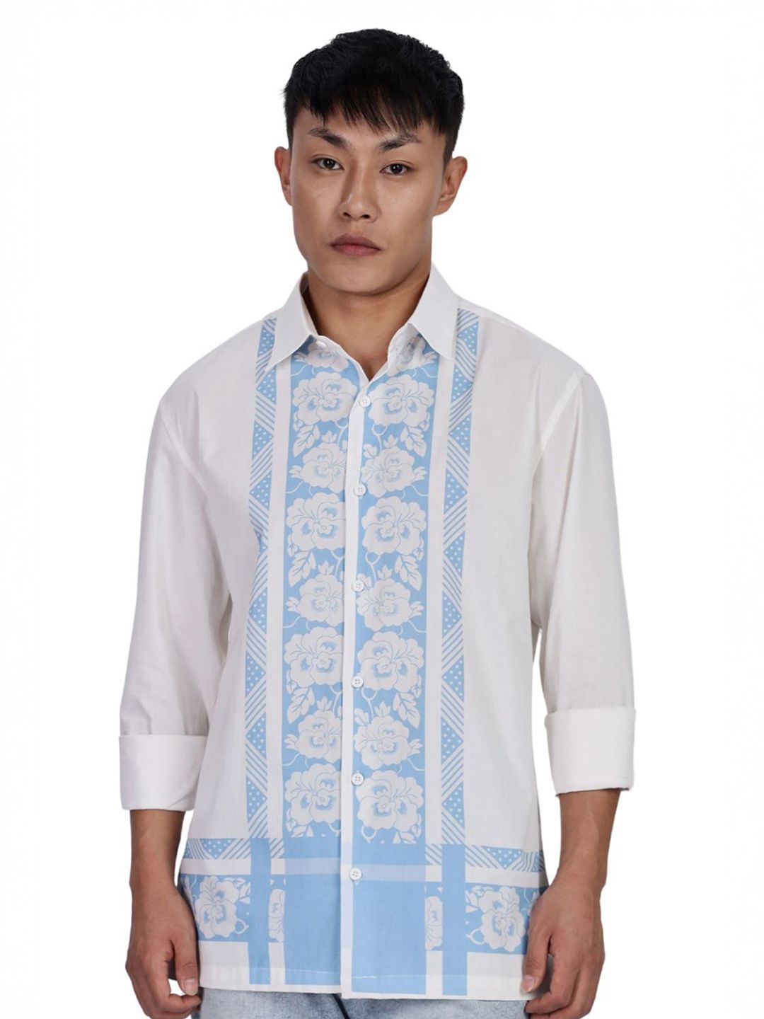 Eszett Men Floral Printed Spread Collar Casual Shirt