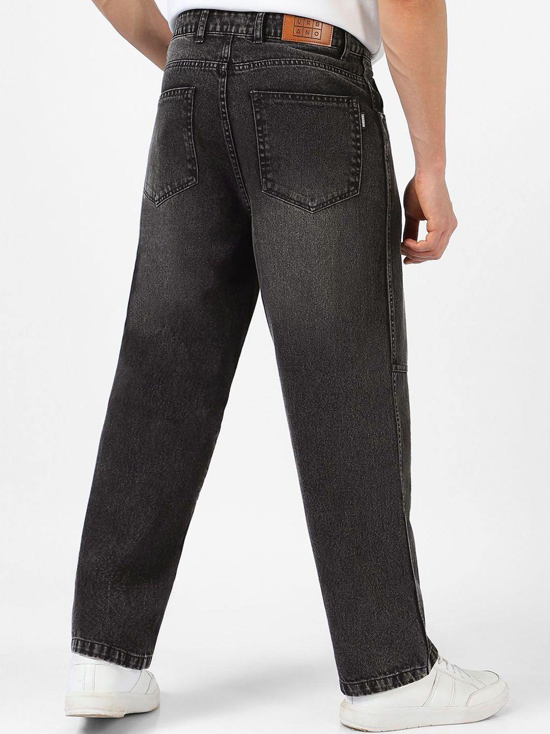 Urbano Fashion Baggy Fit Cut and Sew Panelled Jeans