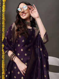 KALINI Ethnic Motifs Woven Design Kurta With Salwar & Dupatta