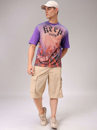 The Indian Garage Co Men Graphic Printed Round Neck Boxy T-shirt