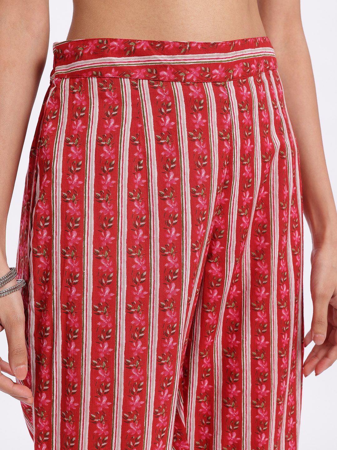 Anouk Women Indie Floral Pure Cotton Kurta with Trousers & Dupatta