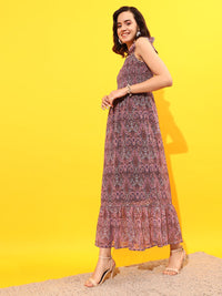 STREET 9 Ethnic Motifs Printed Maxi Dress