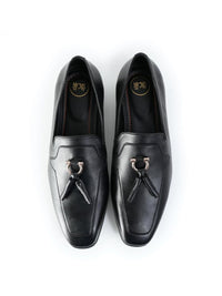 MONKSTORY Tassel Loafers Formal dengan Rose-Gold Bit Black