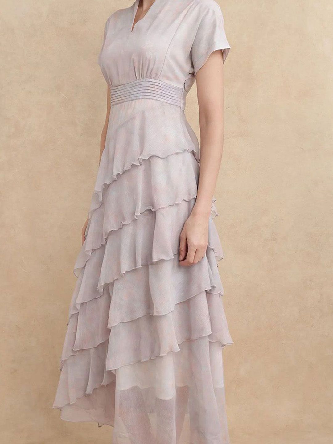 RAREISM Print A-Line Midi Dress