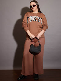 SASSAFRAS Curve Women Straight-Fit Mid-Rise Track Pants