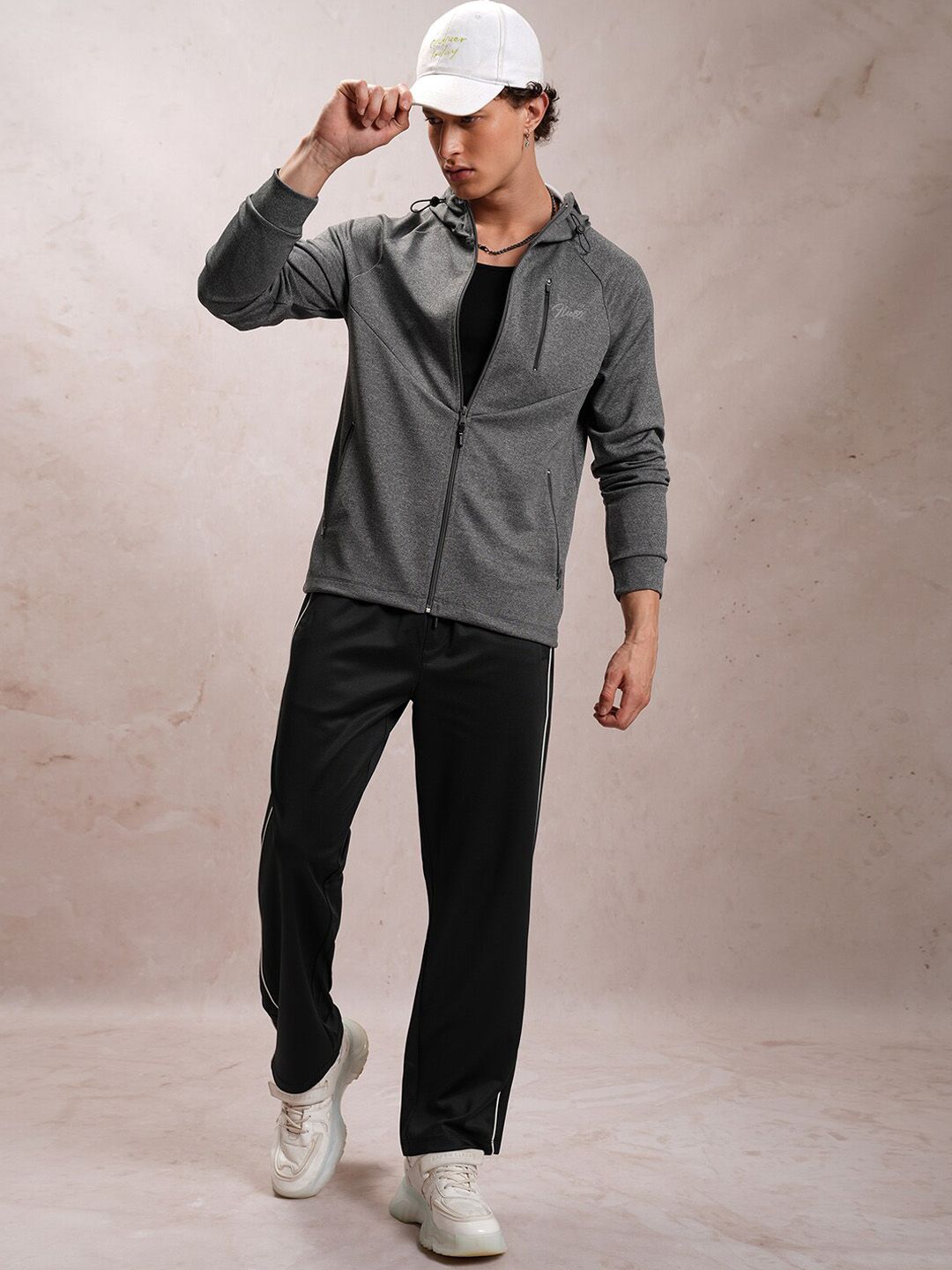HIGHLANDER Mock Collar Open Front Jacket