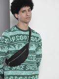 The Indian Garage Co Men Green Printed Sweatshirt