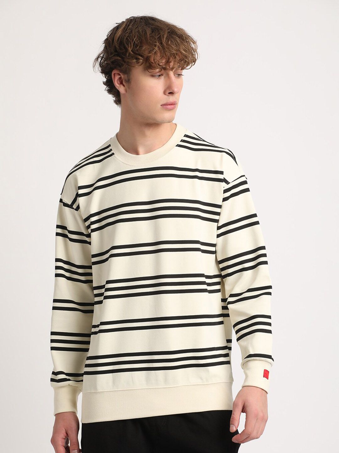 THE BEAR HOUSE Striped Relaxed Fit Sweatshirt