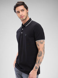 SPYKAR Men Polo Collar Solid Slim Fit T-shirt