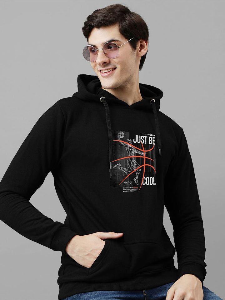 ADRO Men Printed Hooded Sweatshirt