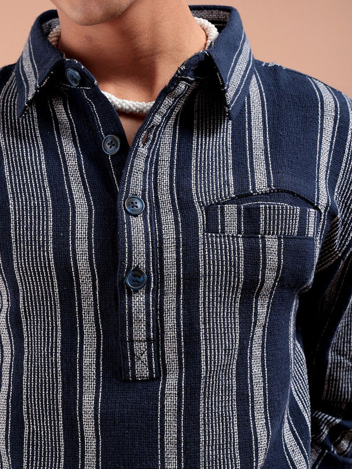 The Indian Garage Co Men Regular Fit Striped Resortwear Shirt