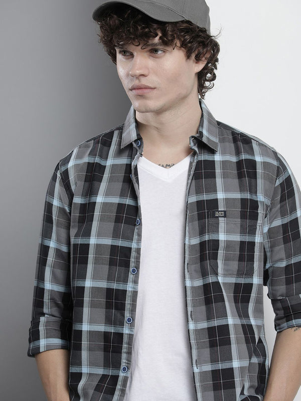 Tartan Garage Co Tartan menyemak baju kasual