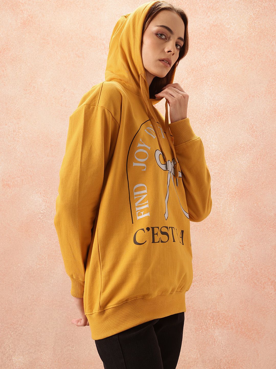 all about you Printed Hooded Sweatshirt