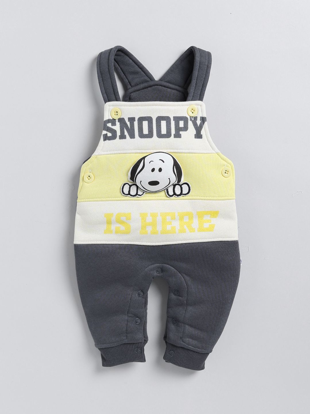 Moms Love Infant Boys Pure Cotton Applique Detail Dungaree With Sweatshirt