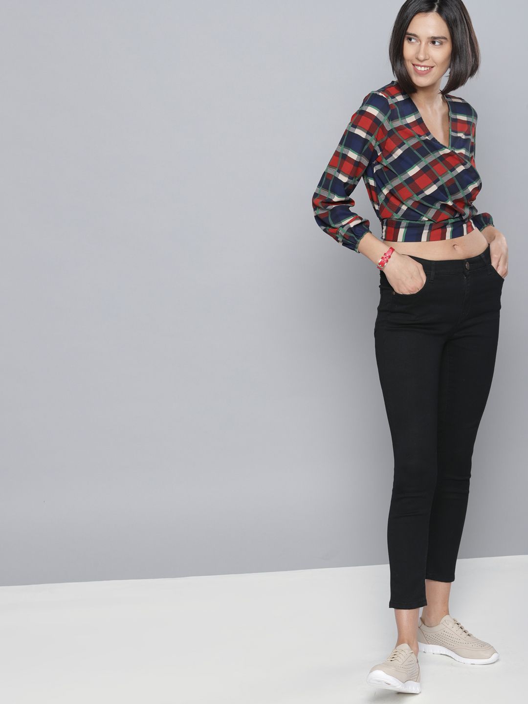 Basics By Tokyo Talkies Women Black Super Skinny Fit Mid-Rise Ankle Length Stretchable Jeans