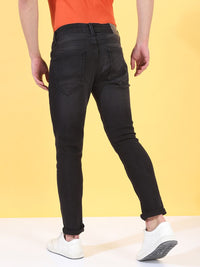 The Indian Garage Co Men Black Slim Fit Mid-Rise Clean Look Jeans
