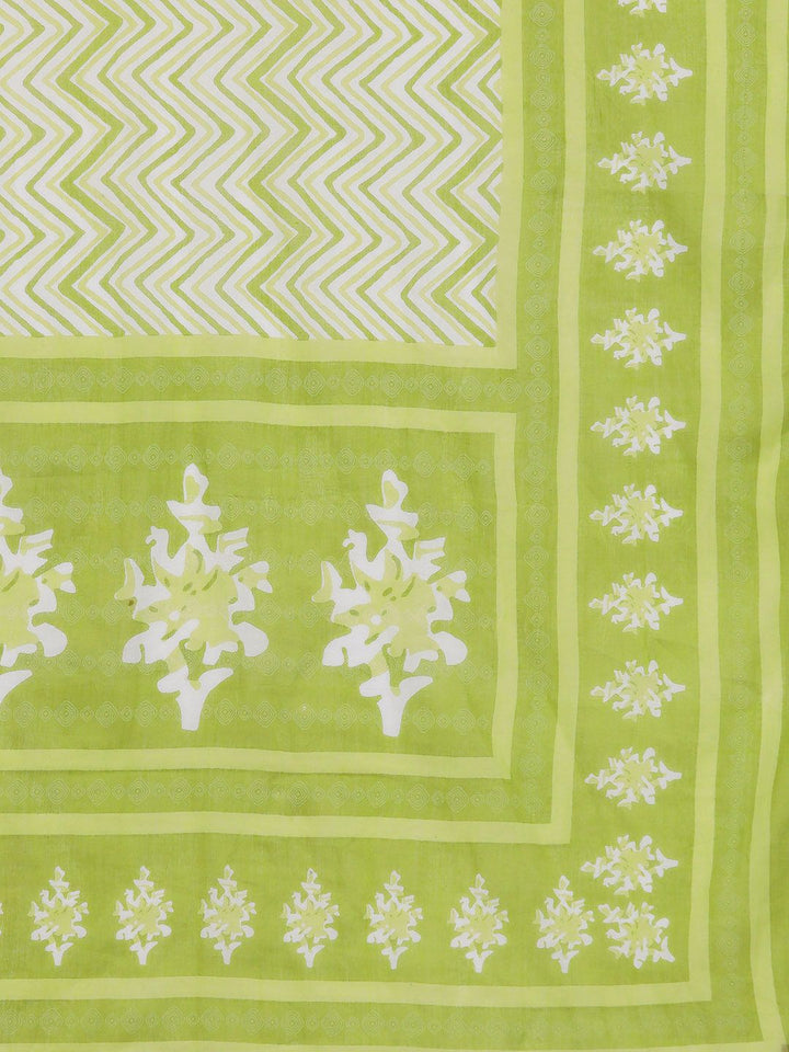 Libas Ethnic Motifs Printed Regular Pure Cotton Kurta With Trousers & Dupatta