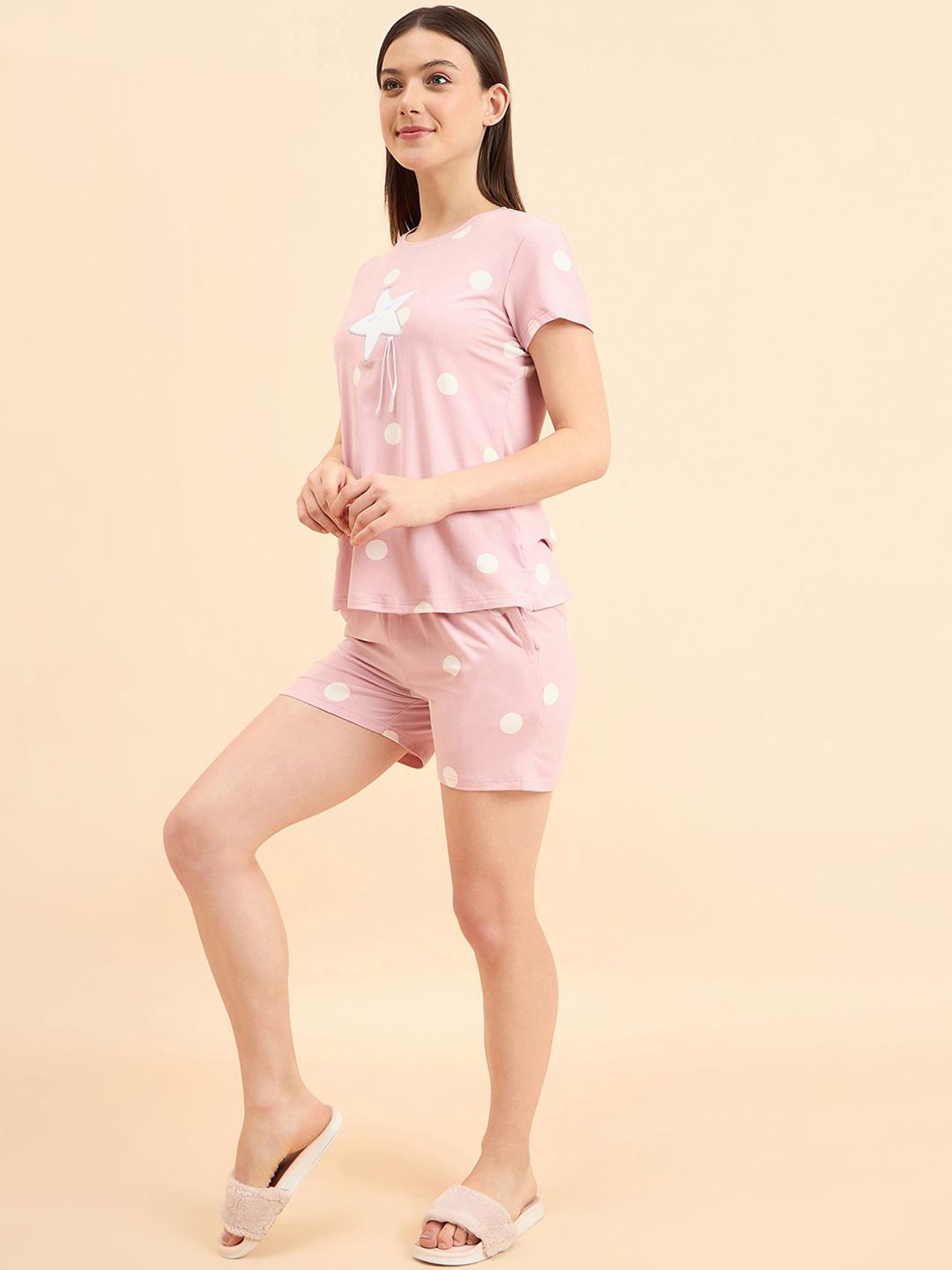 Sweet Dreams Pink Printed Night suit