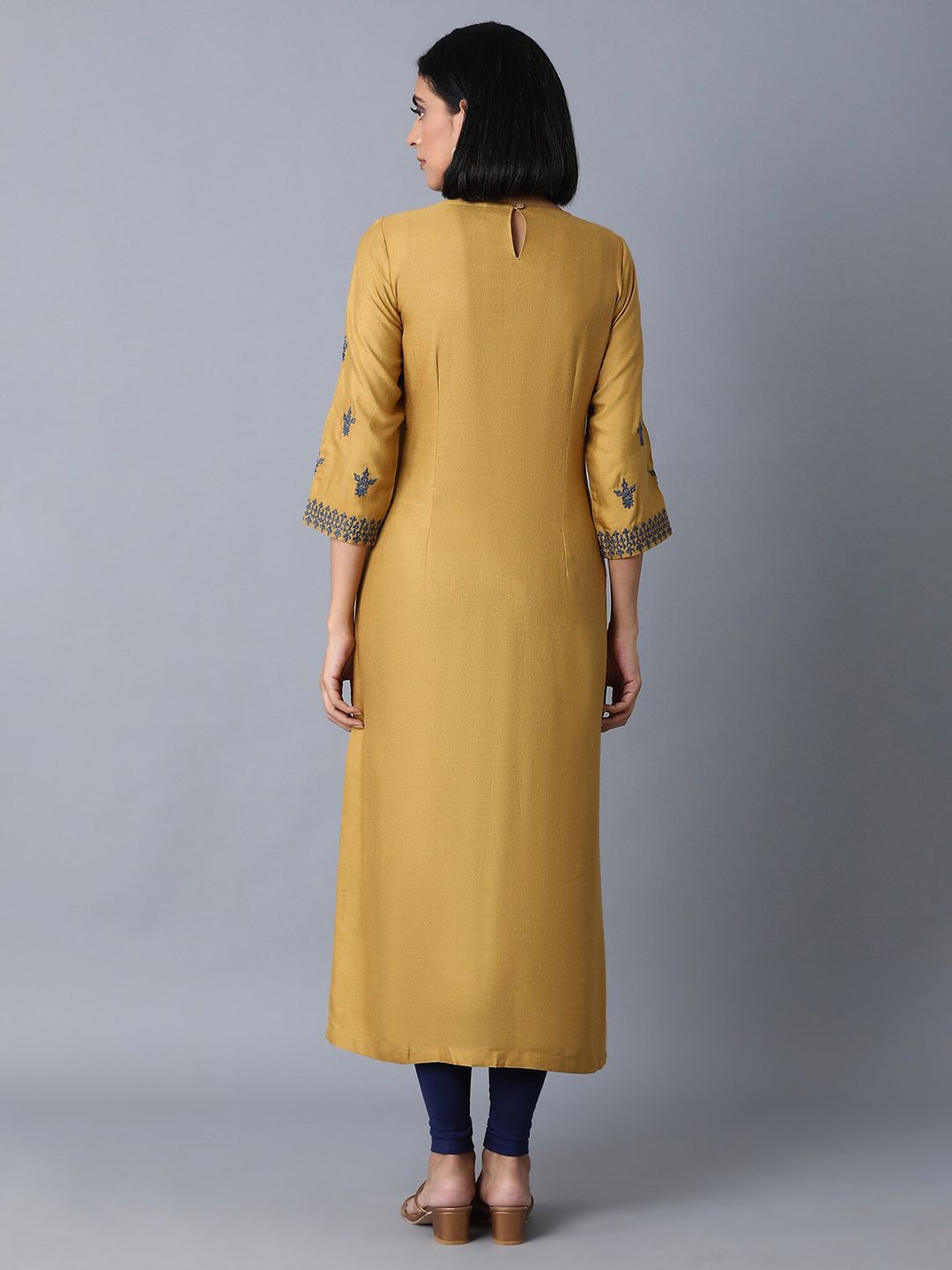 W Mustard Yellow Maxi Midi Dress