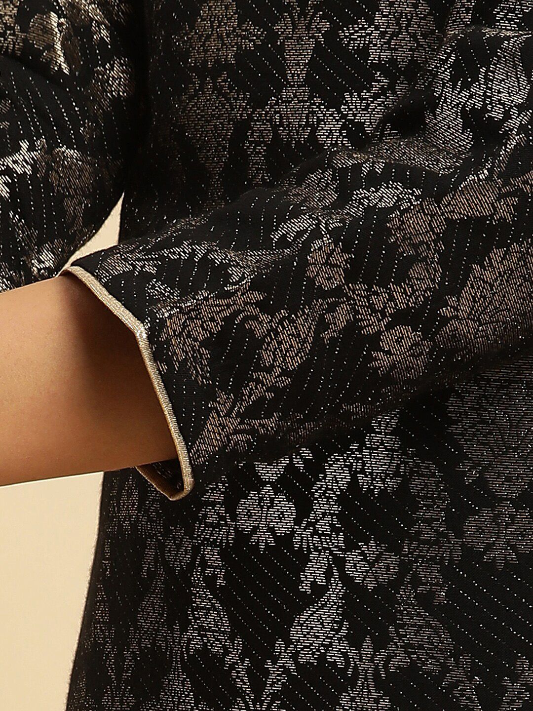 W Ethnic Motifs Woven Design Regular Kurta with Trousers