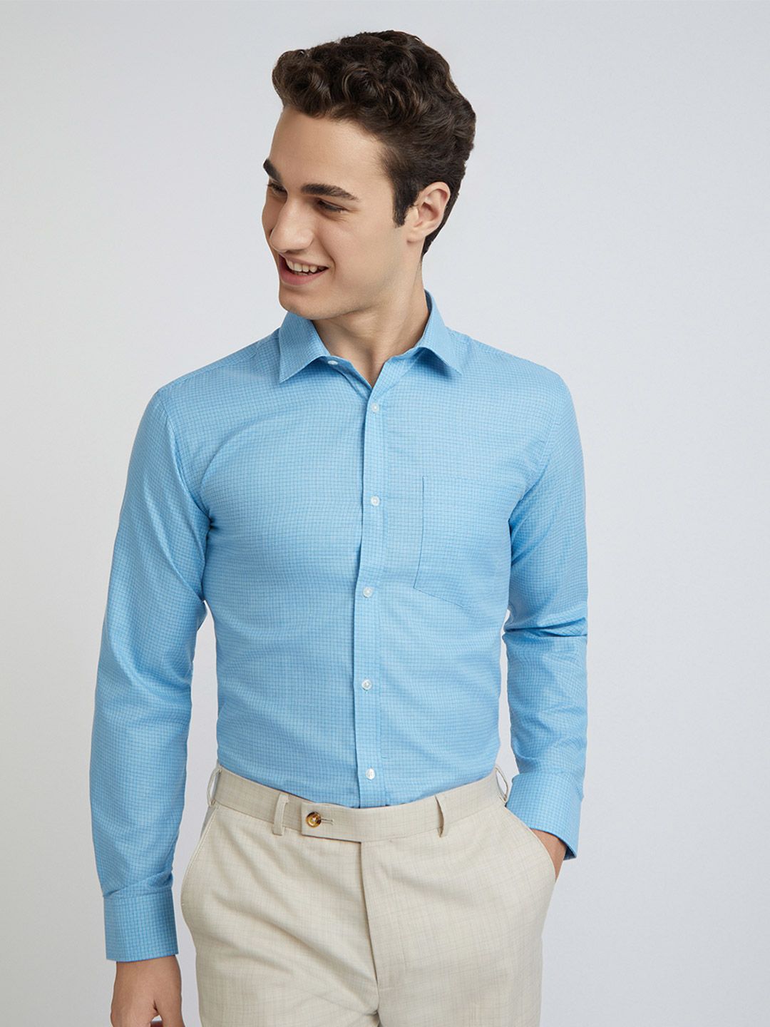 Park Avenue Slim Fit Self Design Opaque Formal Shirt