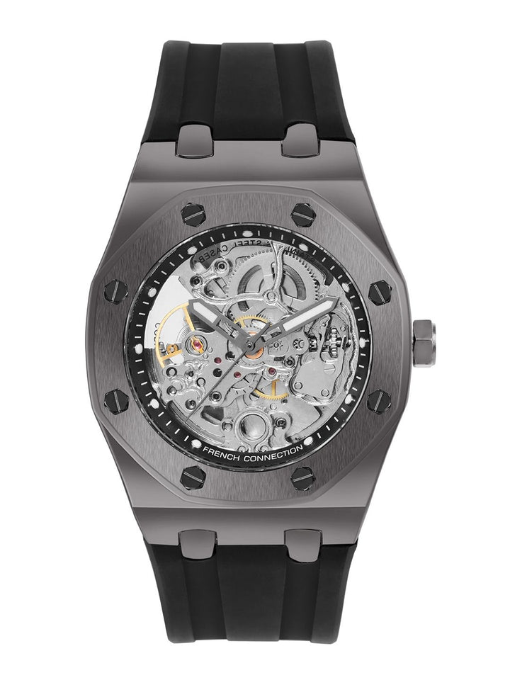 French Connection Men Skeleton Dial & Straps Analogue Automatic Watch FCK2B