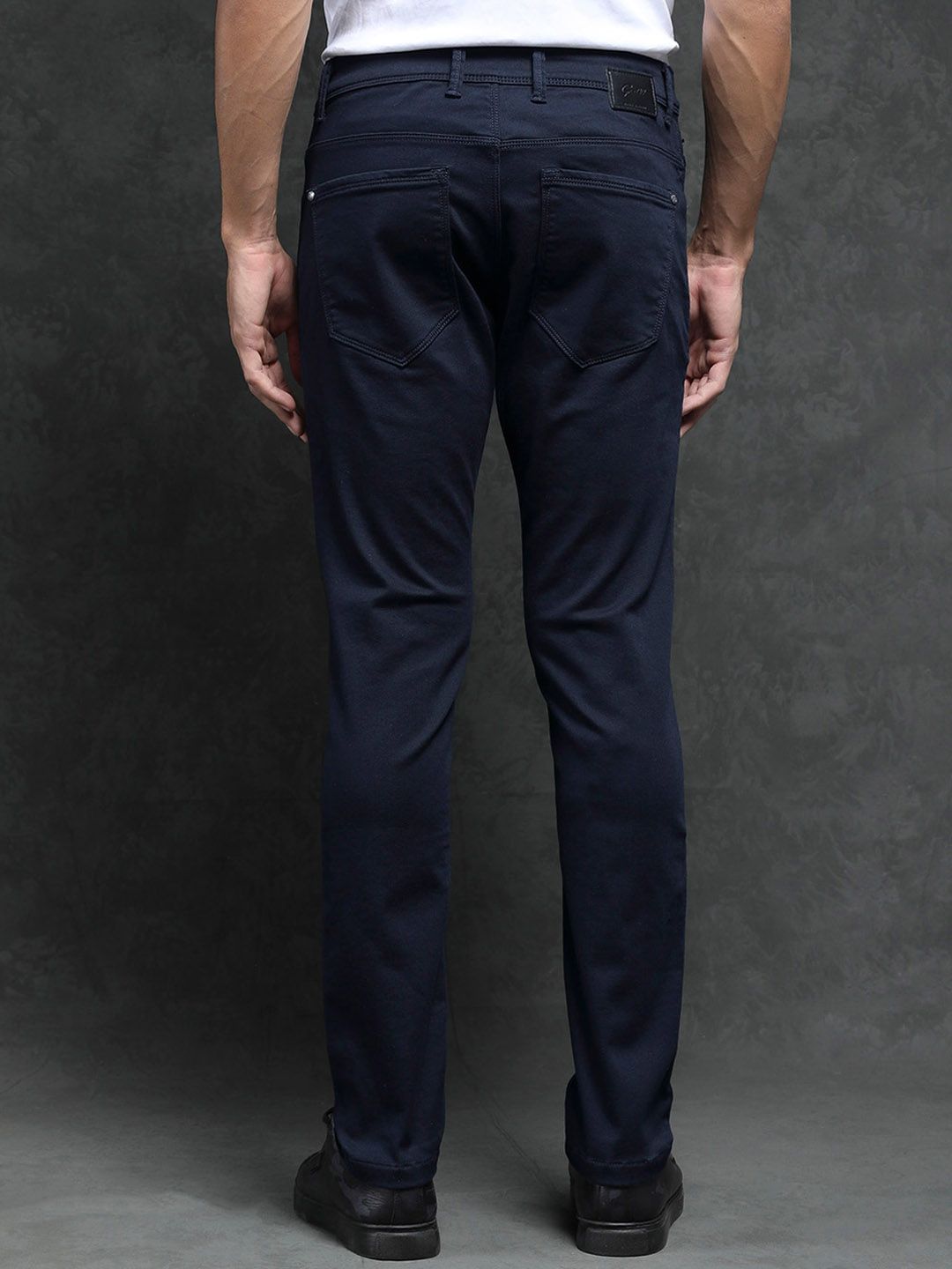 RARE RABBIT Men Saton Slim Fit Cotton Jeans